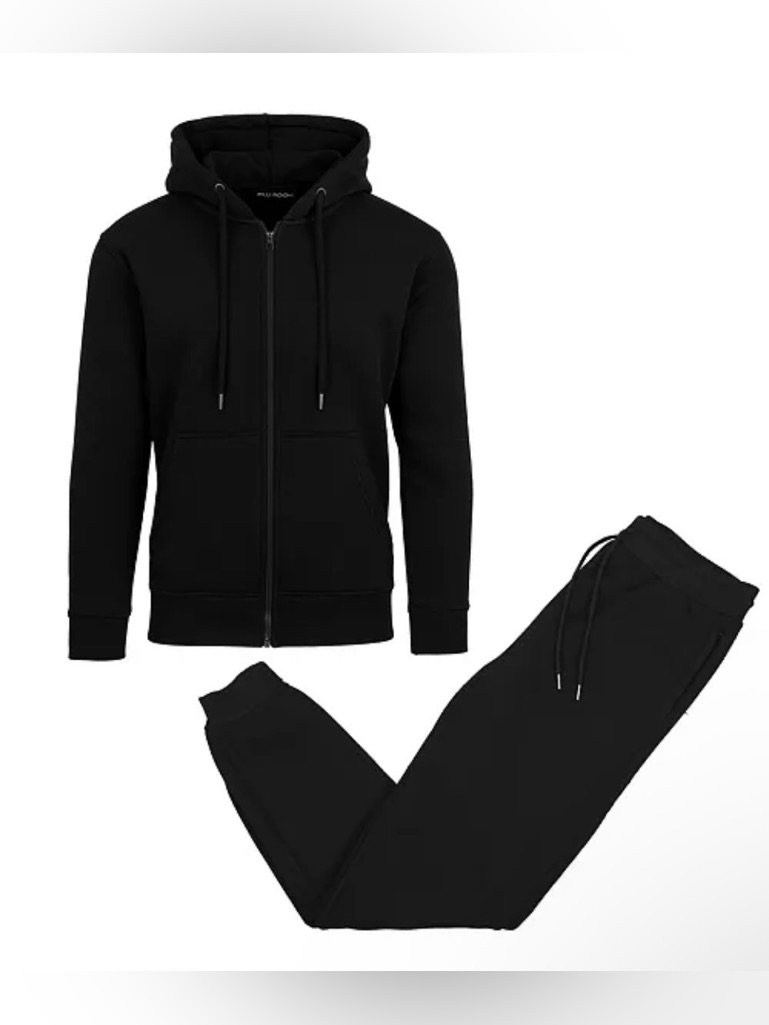 Blu Rock Men's 2-Piece Full-Zip Sweater Hoodie And Jogger Sweatpants Set